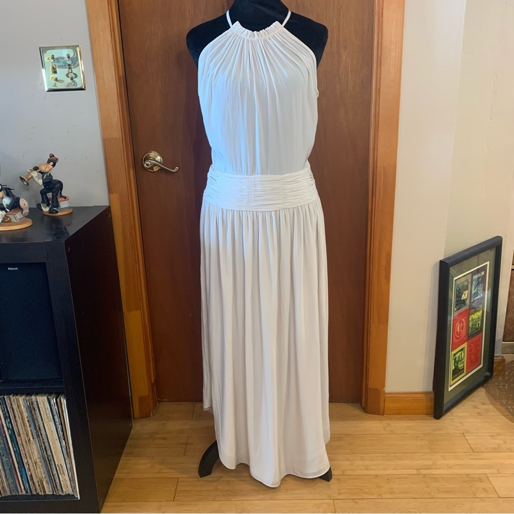 RAMY BROOK NWT 6 MARTI Sleeveless Halter Maxi Lined Dress w Back Cut Out.